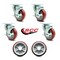 Service Caster Regency 600UBCKIT6 U-Boat Locking Caster and Wheel Replace Set - REG-20S414PPUBRED-TLB-TP2-4PPUD820-2 - alternate 2